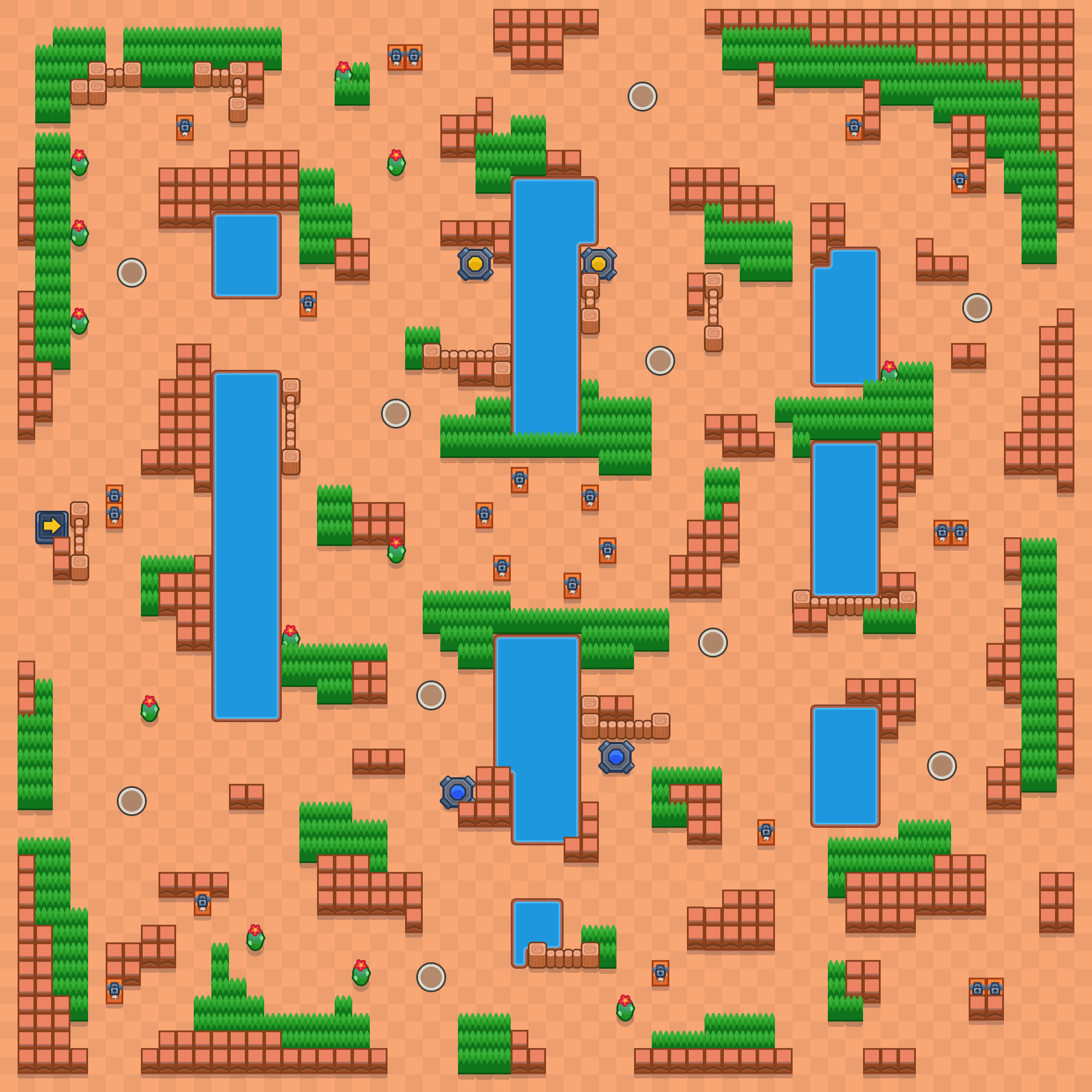 Przejście na wybrzeże Brawl Stars map
