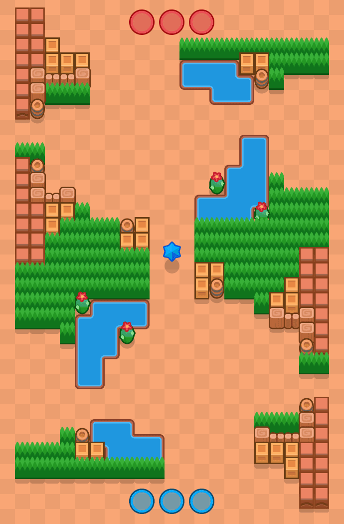 Cztery poziomy Brawl Stars map