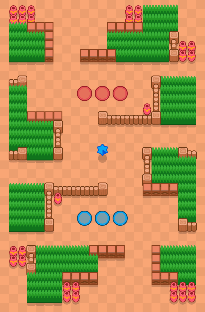 Greasepaint Grass Brawl Stars map
