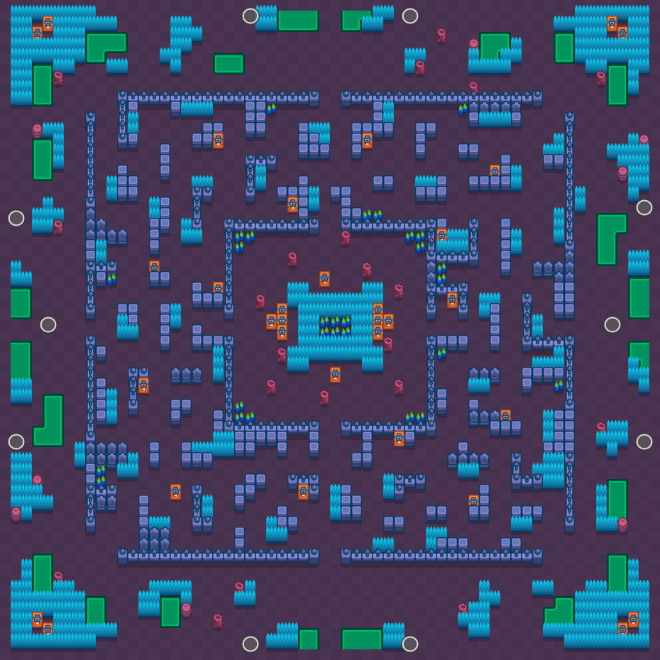 Gorący labirynt Brawl Stars map