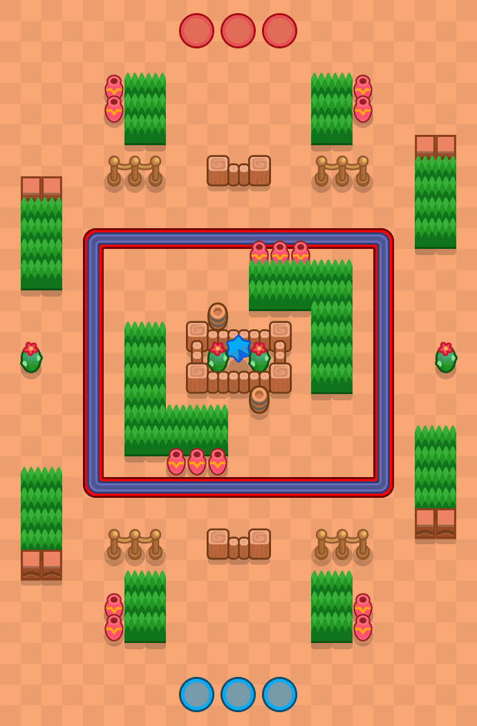 Pinned Down Brawl Stars map