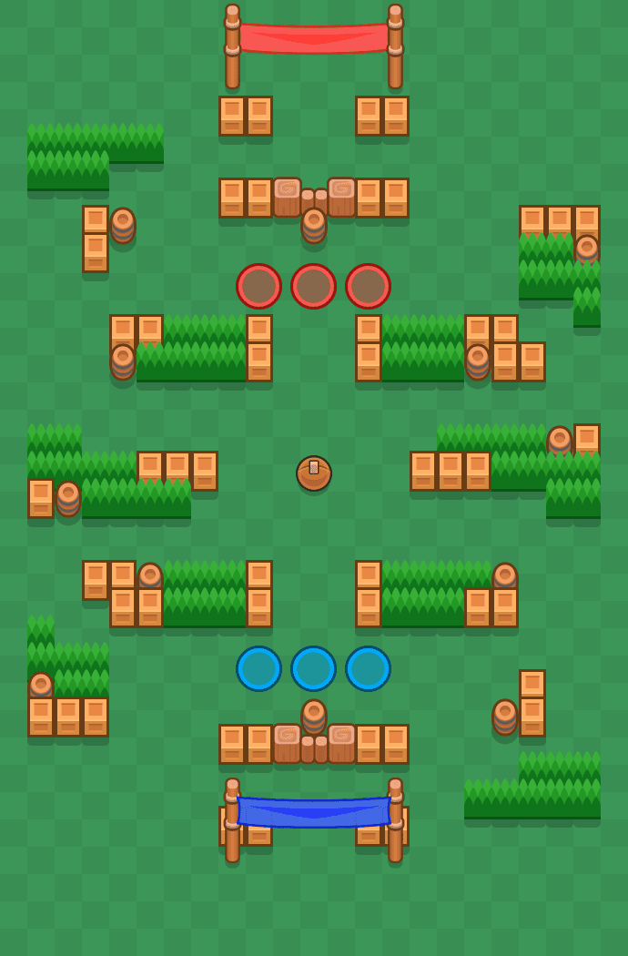 Potężny strzał Brawl Stars map