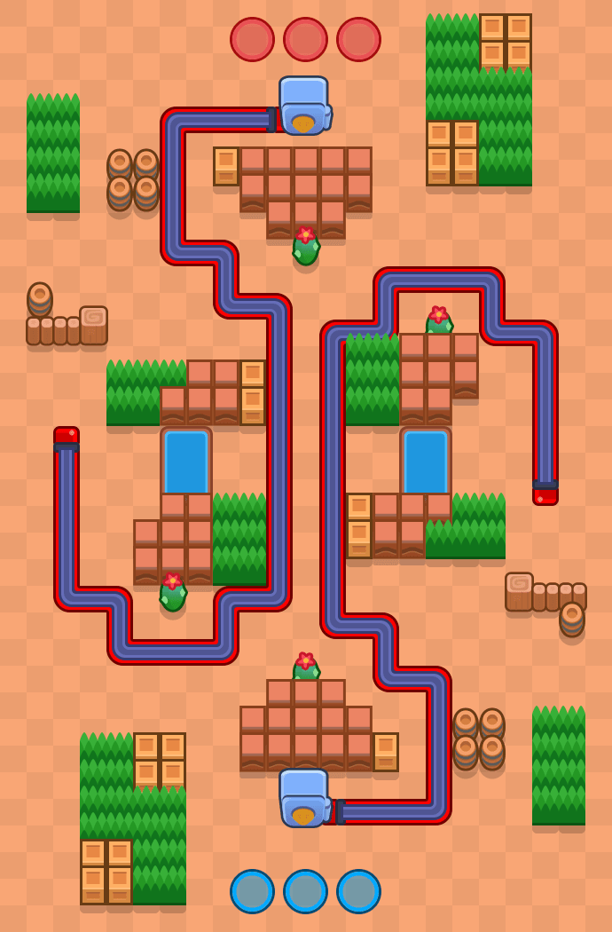 Carrera de carros Brawl Stars map