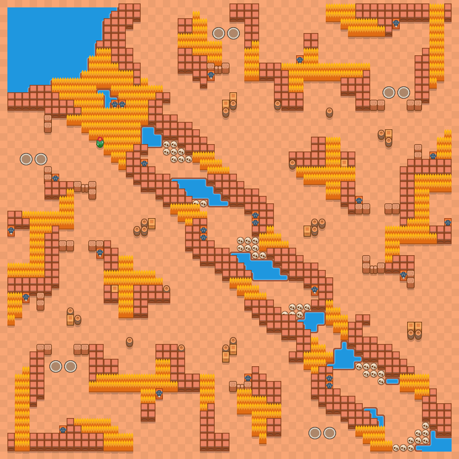 Río seco Brawl Stars map