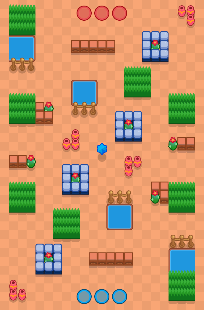 Foursquare Fortress Brawl Stars map