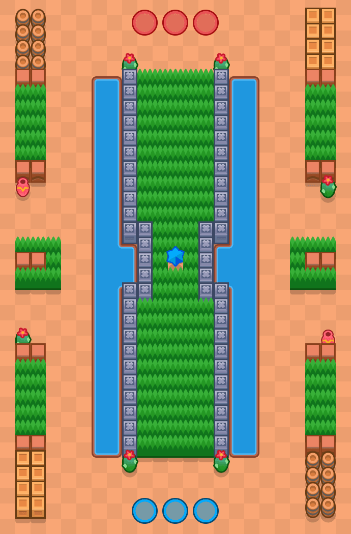 Hard Lane Brawl Stars map
