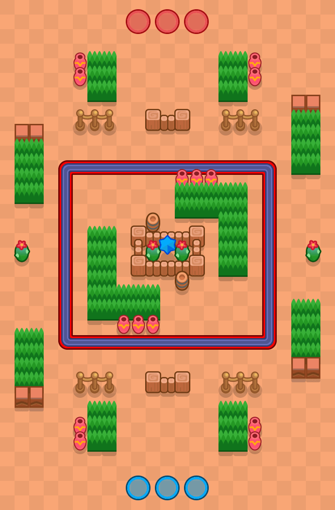 Pinned Down Brawl Stars map
