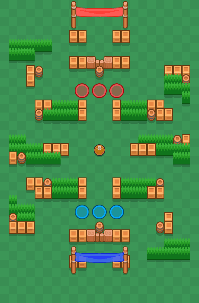 King Brawler Stadium Brawl Stars map