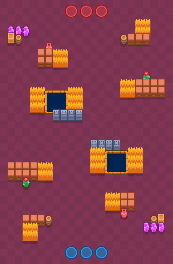 Campo de tiro Brawl Stars map