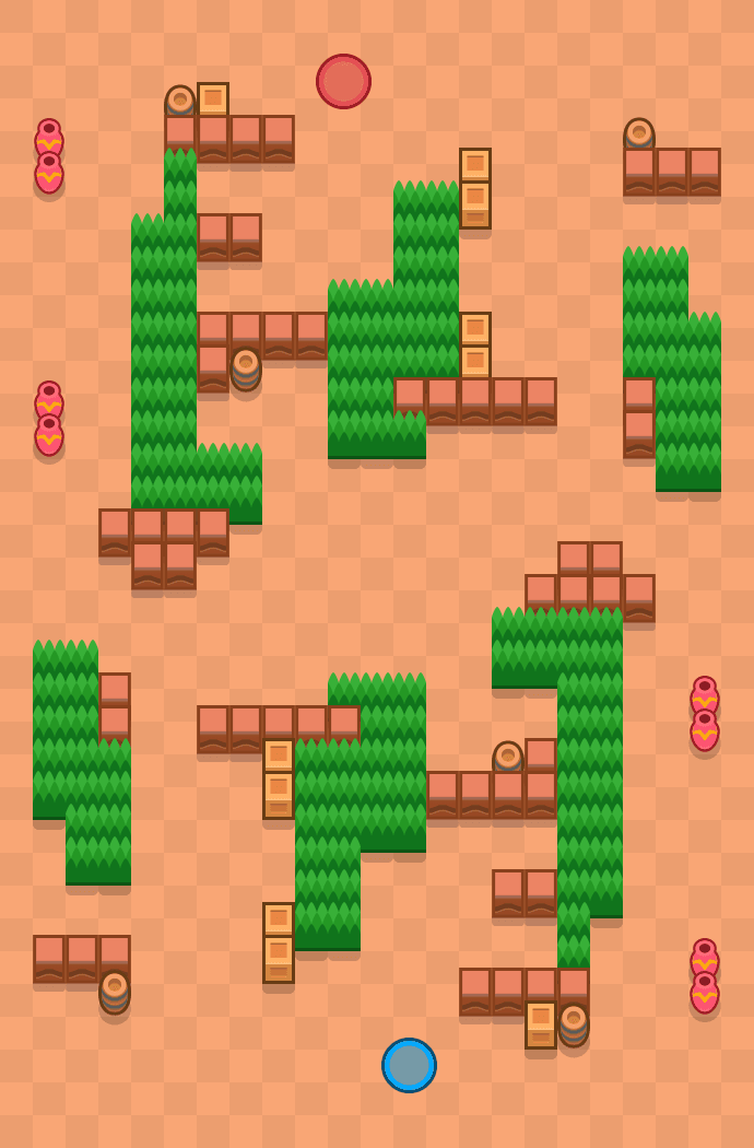 Tangled Shrubs Brawl Stars map