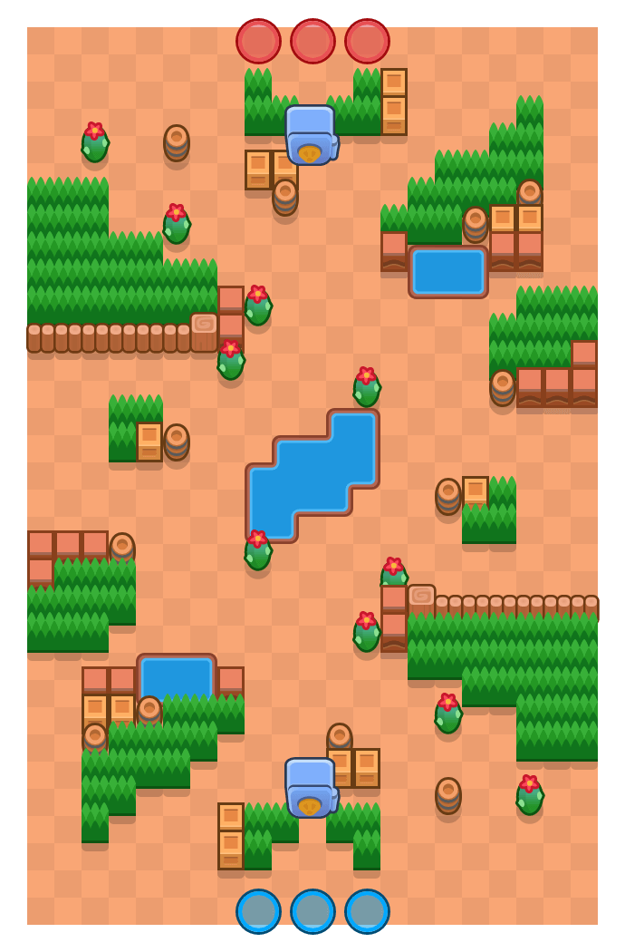 Cactus Corridor Brawl Stars map